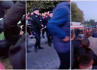 Protest anti-COVID la Rădăuți. Jandarmii au folosit gaze lacrimogene: „Moare lumea! Ieșiți din casă. Dă cu spray!”